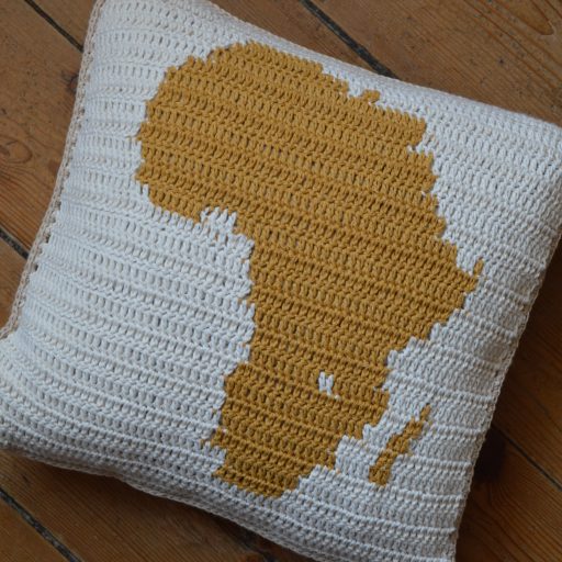 Africa crochet pillow