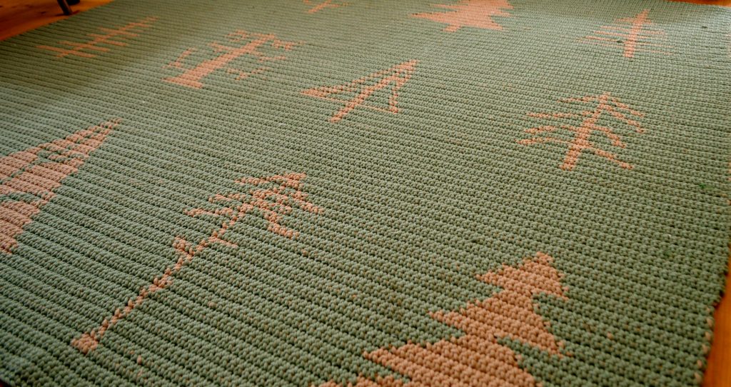forest rug free crochet pattern