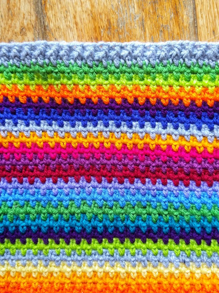 A Hundred Stripes Easy Crochet Blanket FREE Pattern
