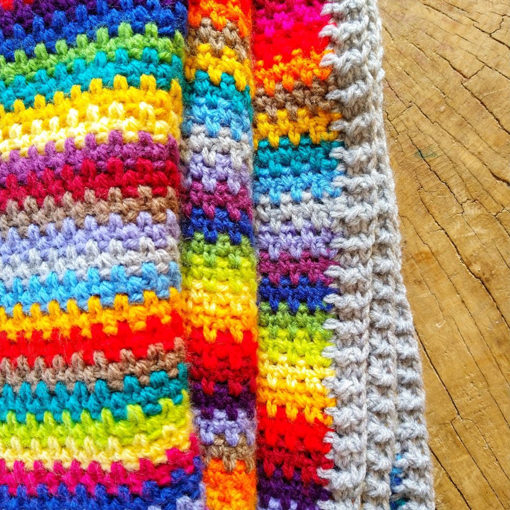 colorful crochet throw free pattern