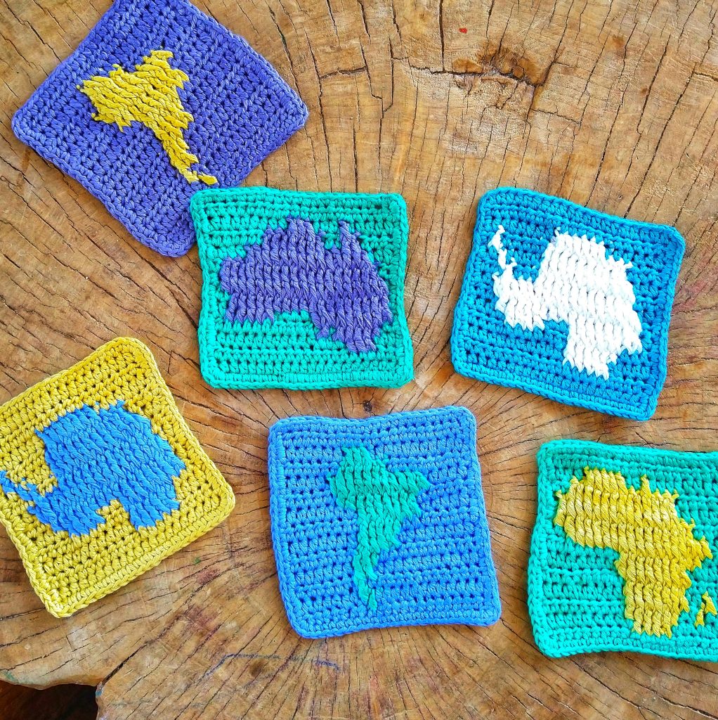 crochet map squares
