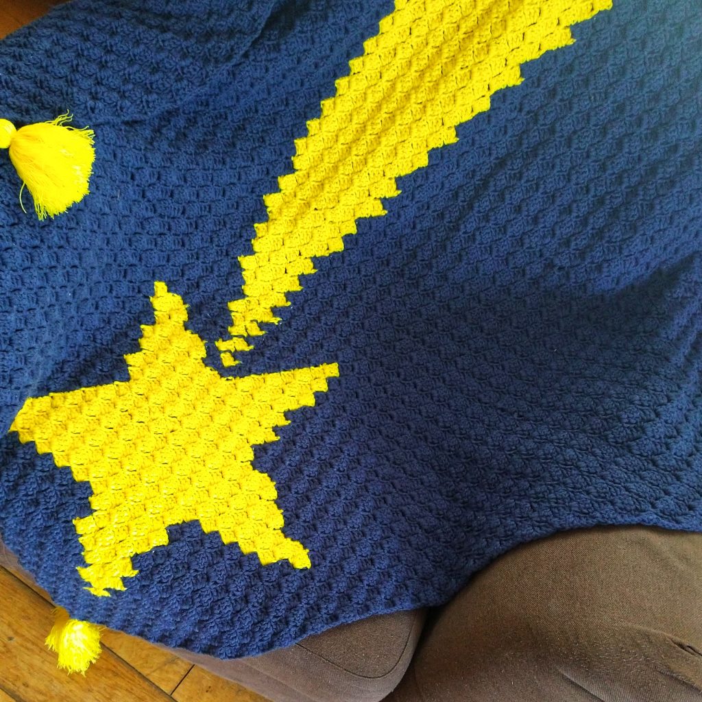 shooting star crochet blanket