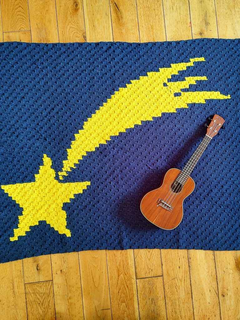 Shooting Star C2C Crochet blanket: FREE PATTERN